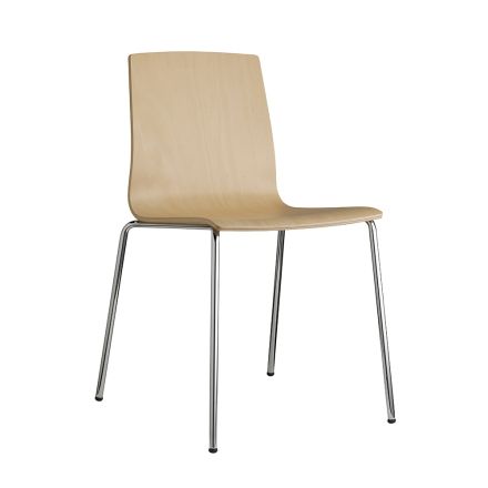 Kuchyňská židle z bukového dřeva a oceli Made in Italy 2 kusy - girlanda Viadurini