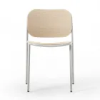 Kuchyňská židle ze dřeva a lakovaného kovu Made in Italy 2 kusy - Saffia Viadurini