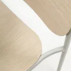 Kuchyňská židle ze dřeva a lakovaného kovu Made in Italy 2 kusy - Saffia Viadurini