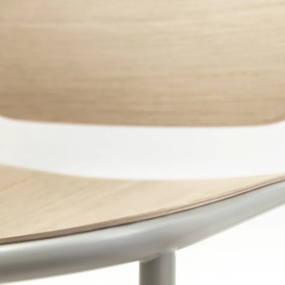 Kuchyňská židle ze dřeva a lakovaného kovu Made in Italy 2 kusy - Saffia Viadurini