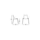 Kuchyňská židle z polykarbonátu a oceli Made in Italy 4 kusy - Fedora Viadurini