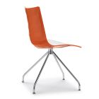 Polymerová kuchyňská židle s dvoubarevným sedákem Made in Italy 2 kusy - Fedora Viadurini