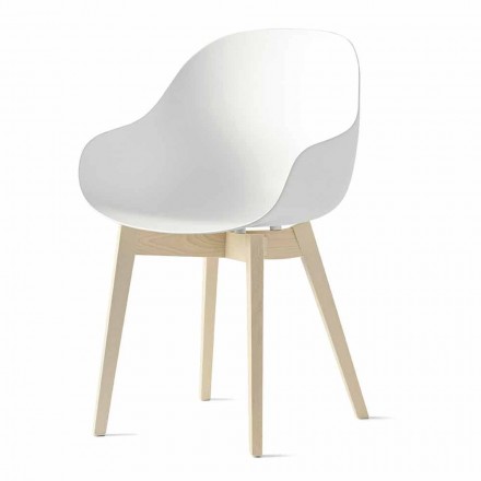 Kuchyňská židle z recyklovaného polypropylenu vyrobená v Itálii 2 kusy - Connubia Academy Viadurini