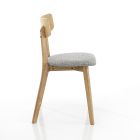 Kuchyňská židle z látky se strukturou z masivního dřeva 2 kusy - Tonino Viadurini