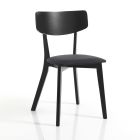 Látková kuchyňská židle se 2dílnou konstrukcí z masivního dřeva - Tonino Viadurini