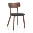 Kuchyňská židle z látky se strukturou z masivního dřeva 2 kusy - Tonino Viadurini