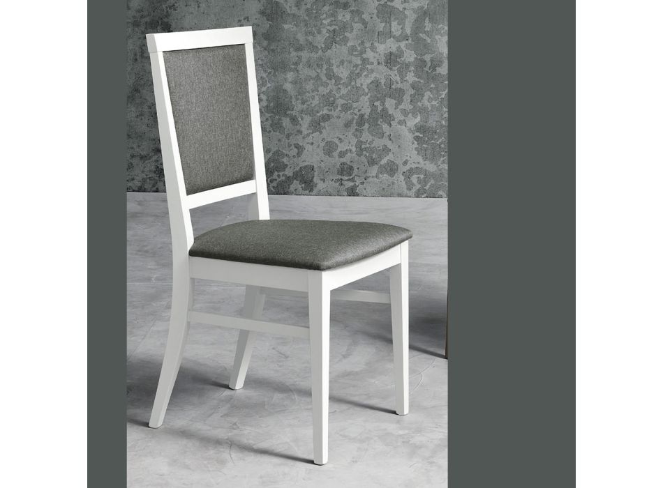 Designová kuchyňská židle z bukového dřeva a látky v moderním stylu - Taver Viadurini