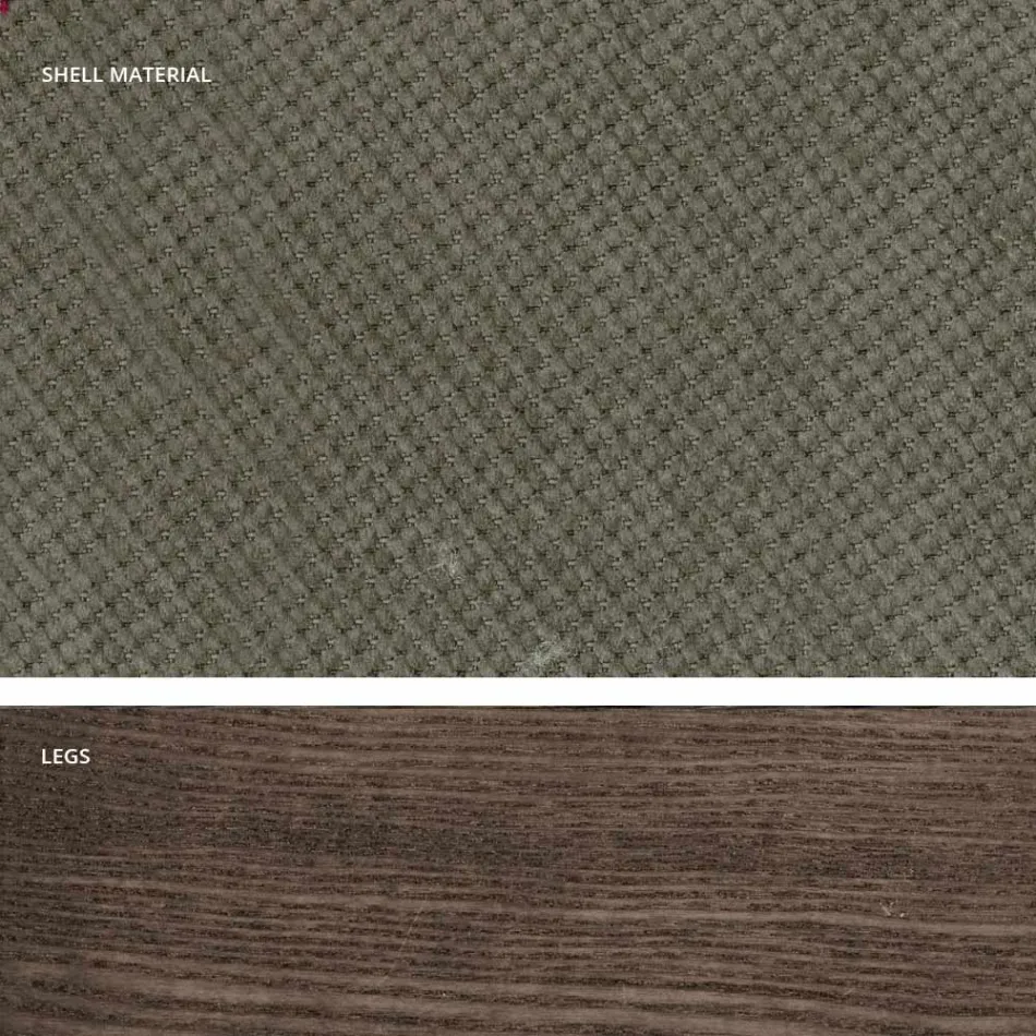 Designová kuchyňská židle ze dřeva a látky vyrobená v Itálii, Egizia Viadurini