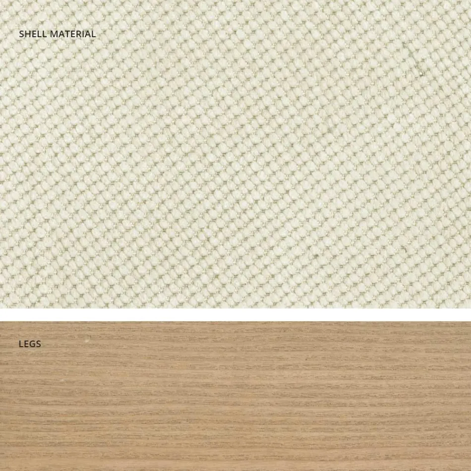 Designová kuchyňská židle ze dřeva a látky vyrobená v Itálii, Egizia Viadurini