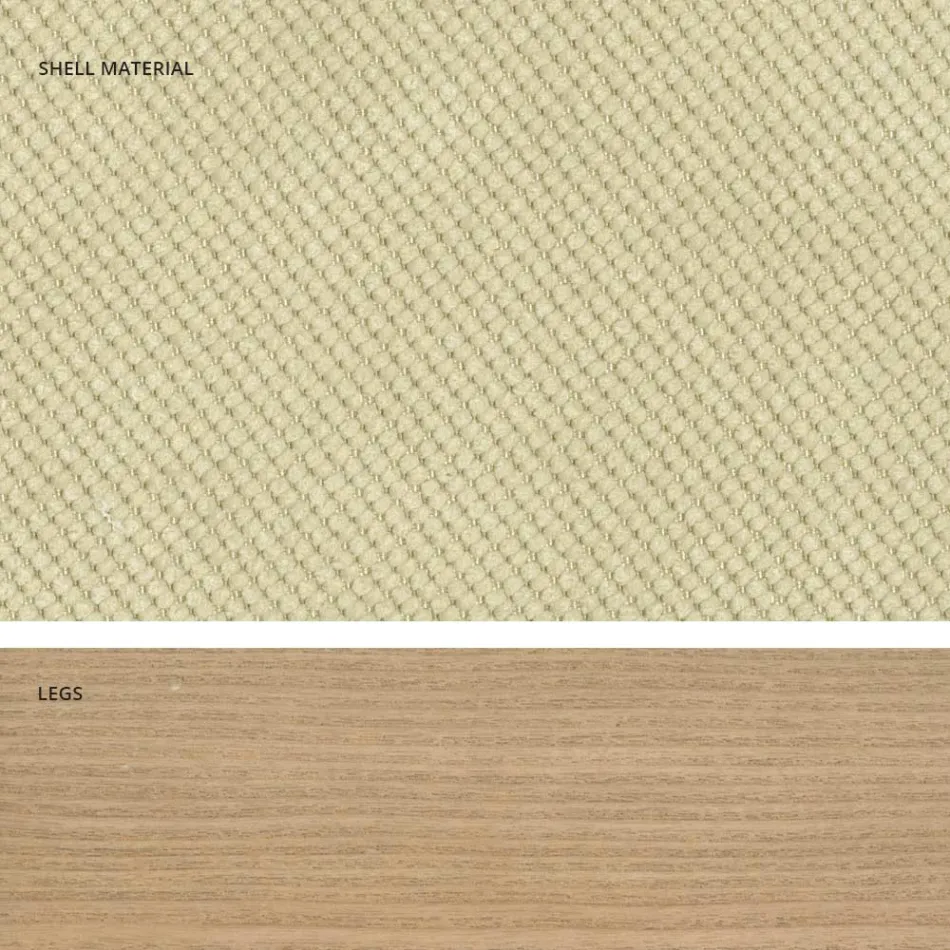 Designová kuchyňská židle ze dřeva a látky vyrobená v Itálii, Egizia Viadurini