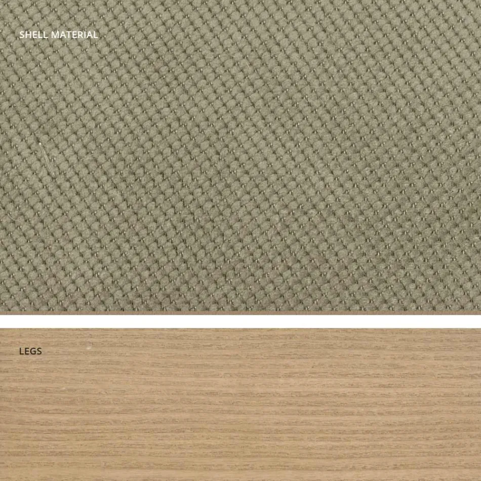 Designová kuchyňská židle ze dřeva a látky vyrobená v Itálii, Egizia Viadurini