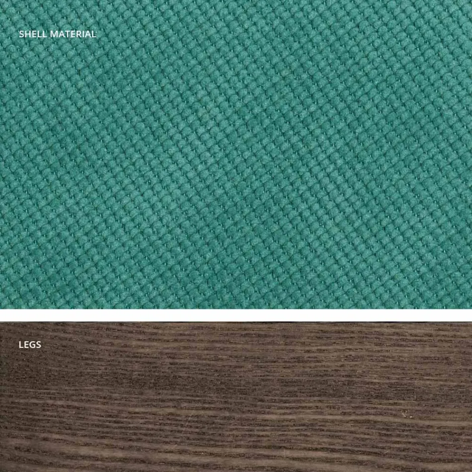 Designová kuchyňská židle ze dřeva a látky vyrobená v Itálii, Egizia Viadurini