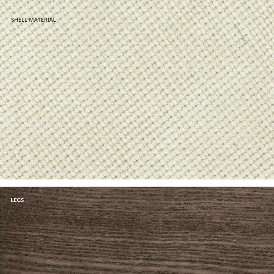 Designová kuchyňská židle ze dřeva a látky vyrobená v Itálii, Egizia Viadurini