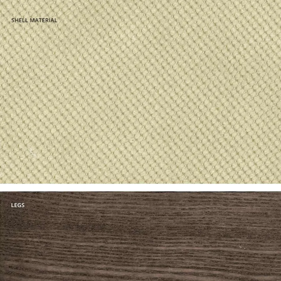 Designová kuchyňská židle ze dřeva a látky vyrobená v Itálii, Egizia Viadurini