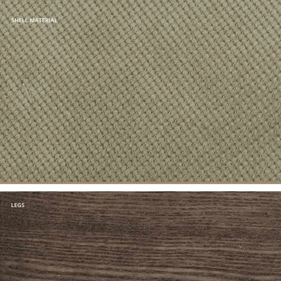 Designová kuchyňská židle ze dřeva a látky vyrobená v Itálii, Egizia Viadurini