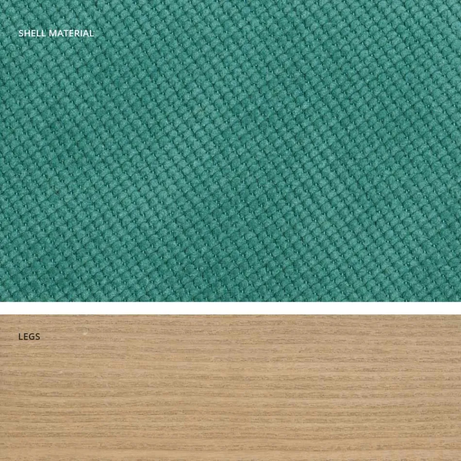 Designová kuchyňská židle ze dřeva a látky vyrobená v Itálii, Egizia Viadurini