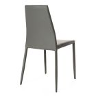 Stohovatelná kuchyňská židle čalouněná 4dílnou syntetickou kůží - Umbrie Viadurini
