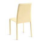 Kuchyňská židle z kůže a oceli Ivory Made in Italy - Cigno Viadurini