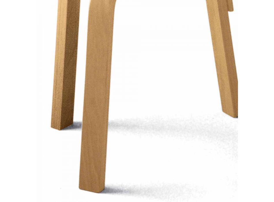 Kuchyňská židle z bukového přírodního zakřiveného dřeva vyrobeného v Itálii - Cassiopea Viadurini