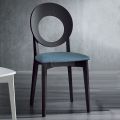Kuchyňská židle v moderním designu ze dřeva a látky Made in Italy - Marrine