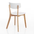 Kuchyňská židle z masivního bílého a dubového mořeného dřeva 2 kusy - Tonino Viadurini