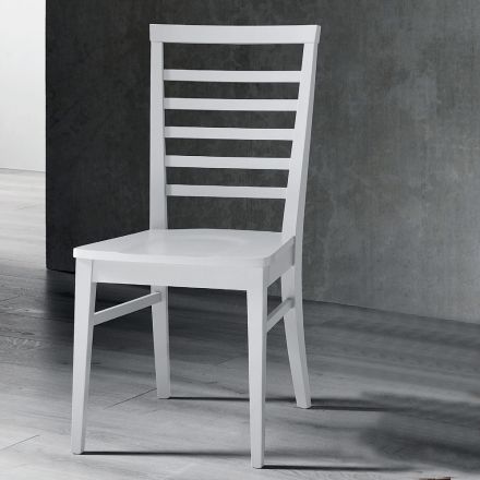 Italská designová kuchyňská židle z masivního bukového dřeva - Jeanine Viadurini