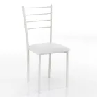 Kuchyňská židle ze syntetické kůže a lakovaného kovu 4 kusy - Remida Viadurini