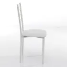 Kuchyňská židle ze syntetické kůže a lakovaného kovu 4 kusy - Remida Viadurini