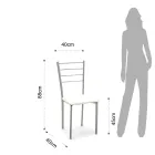 Kuchyňská židle ze syntetické kůže a lakovaného kovu 4 kusy - Remida Viadurini