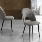 Kuchyňská židle ze syntetické kůže s efektem stárnutí 4 kusy - Renetta Viadurini