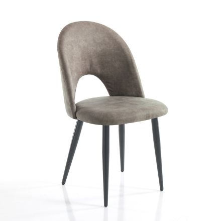 Kuchyňská židle ze syntetické kůže s efektem stárnutí 4 kusy - Renetta Viadurini