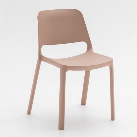 Kuchyňská židle z barevného polypropylenu Made in Italy, 4 kusy - Elvira Viadurini