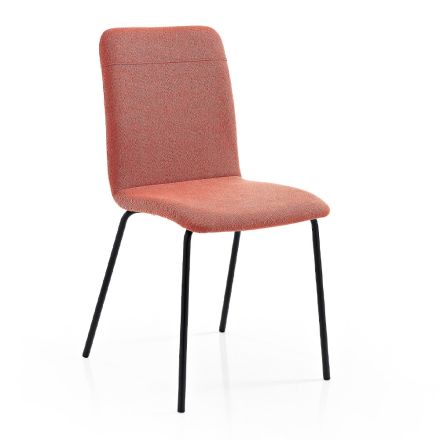 Kuchyňská židle v moderním designu z barevné látky a kovu - Hermiona Viadurini