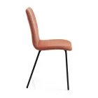 Kuchyňská židle v moderním designu z barevné látky a kovu - Hermiona Viadurini