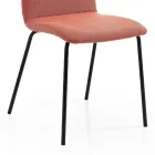 Kuchyňská židle v moderním designu z barevné látky a kovu - Hermiona Viadurini