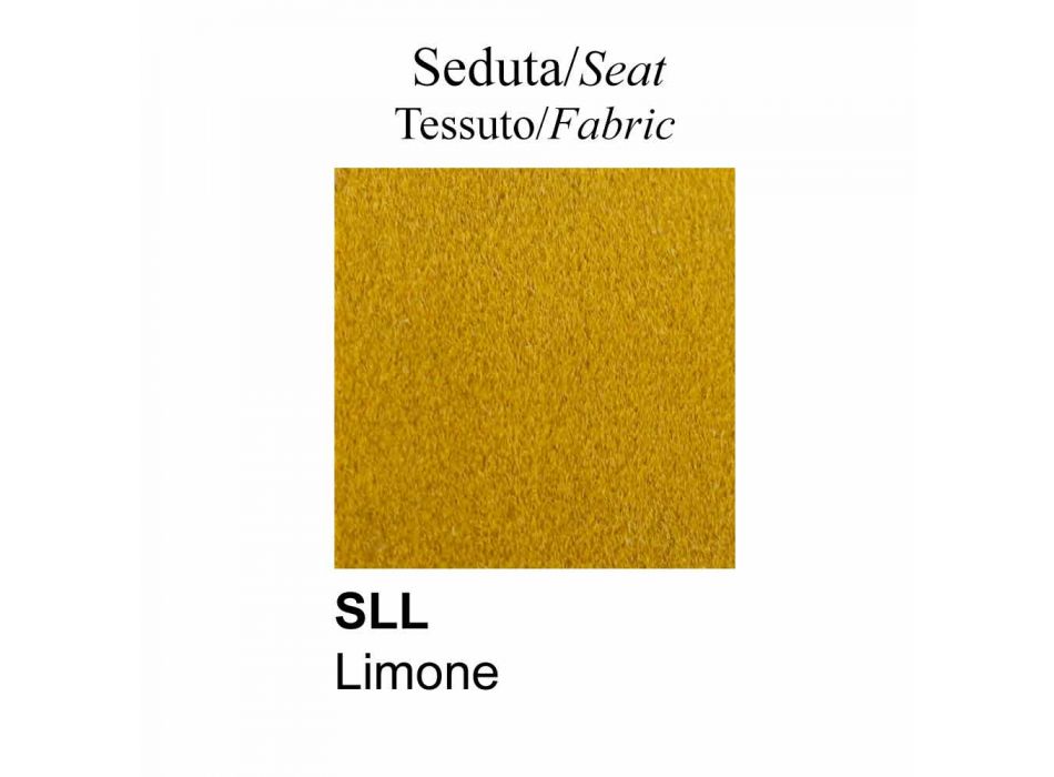 Kuchyňská židle z látky a kovu vyrobená v Itálii, 2 kusy - Connubia Sixty Viadurini