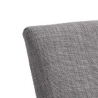 Kuchyňská židle z šedé látky s kovovou základnou 2 kusy - okenice Viadurini