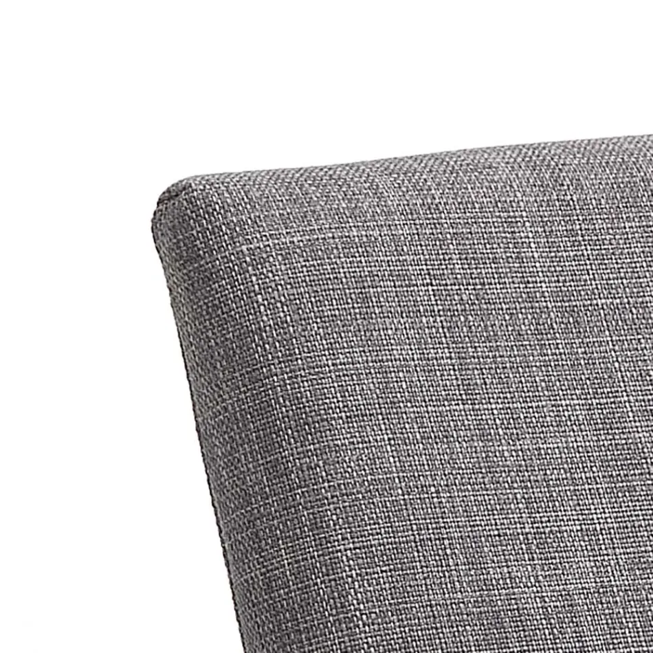 Kuchyňská židle z šedé látky s kovovou základnou 2 kusy - okenice Viadurini