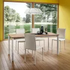 Kuchyňská židle celá čalouněná ekokůží Made in Italy, 2 kusy - Maria Viadurini