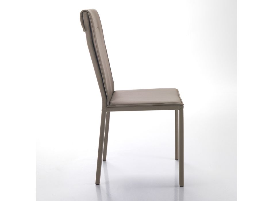 Kuchyňská židle plně čalouněná 2dílnou syntetickou kůží - Atenea Viadurini