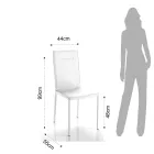 Kuchyňská židle plně čalouněná 2dílnou syntetickou kůží - Atenea Viadurini