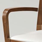 Kuchyňská židle z bukového dřeva Sedák z ekokůže s područkami - Florent Viadurini