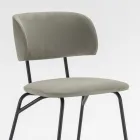 Kuchyňská židle čalouněná mikrovláknem Made in Italy, 2 kusy - Rebecca Viadurini