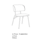 Kuchyňská židle čalouněná mikrovláknem Made in Italy, 2 kusy - Rebecca Viadurini