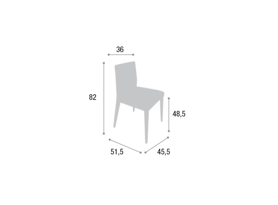 Kuchyňská židle čalouněná kůží s jasanovou strukturou Made in Italy - Sunny Viadurini