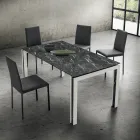 Kuchyňská židle čalouněná látkou Made in Italy, 2 kusy - Mawi Viadurini