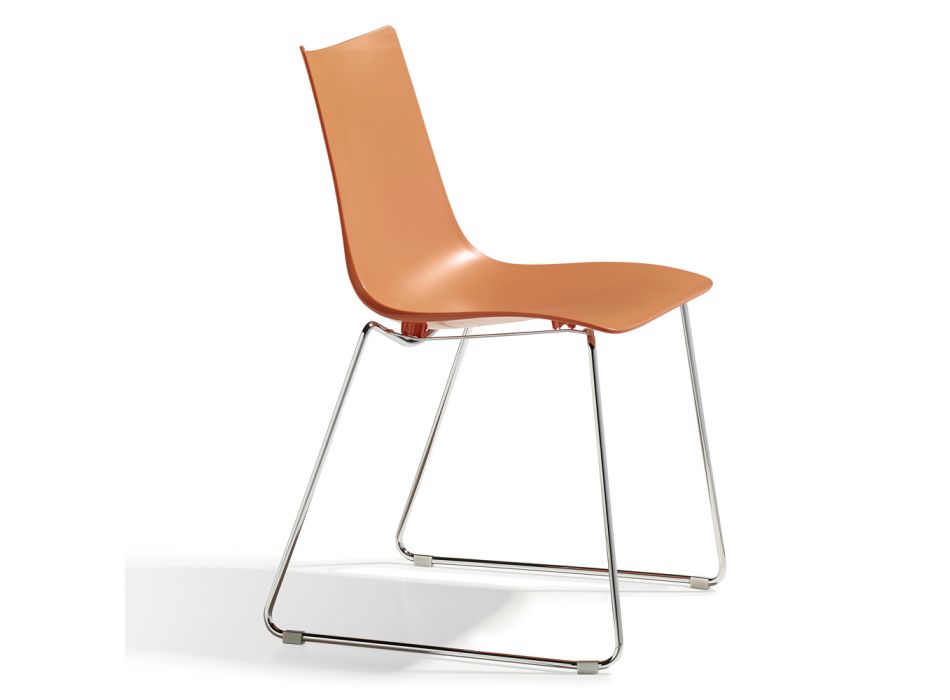 Kuchyňská židle Technopolymer a ocel Made in Italy 2 kusy - Fedora Viadurini