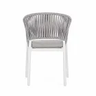 Venkovní židle s područkami v bílé a šedé hliníkové homemotion - Rubio Viadurini