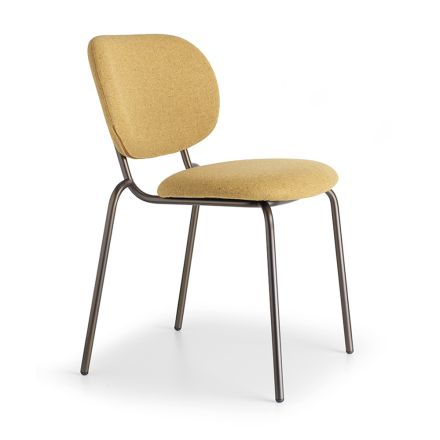 Venkovní židle s polstrovaným sedákem a opěradlem Made in Italy - Sisibold Viadurini