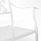 Stohovatelná venkovní židle z bílého nebo antracitového hliníku, 4 kusy - Óda Viadurini